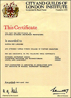 City and Guilds Certificate 1981